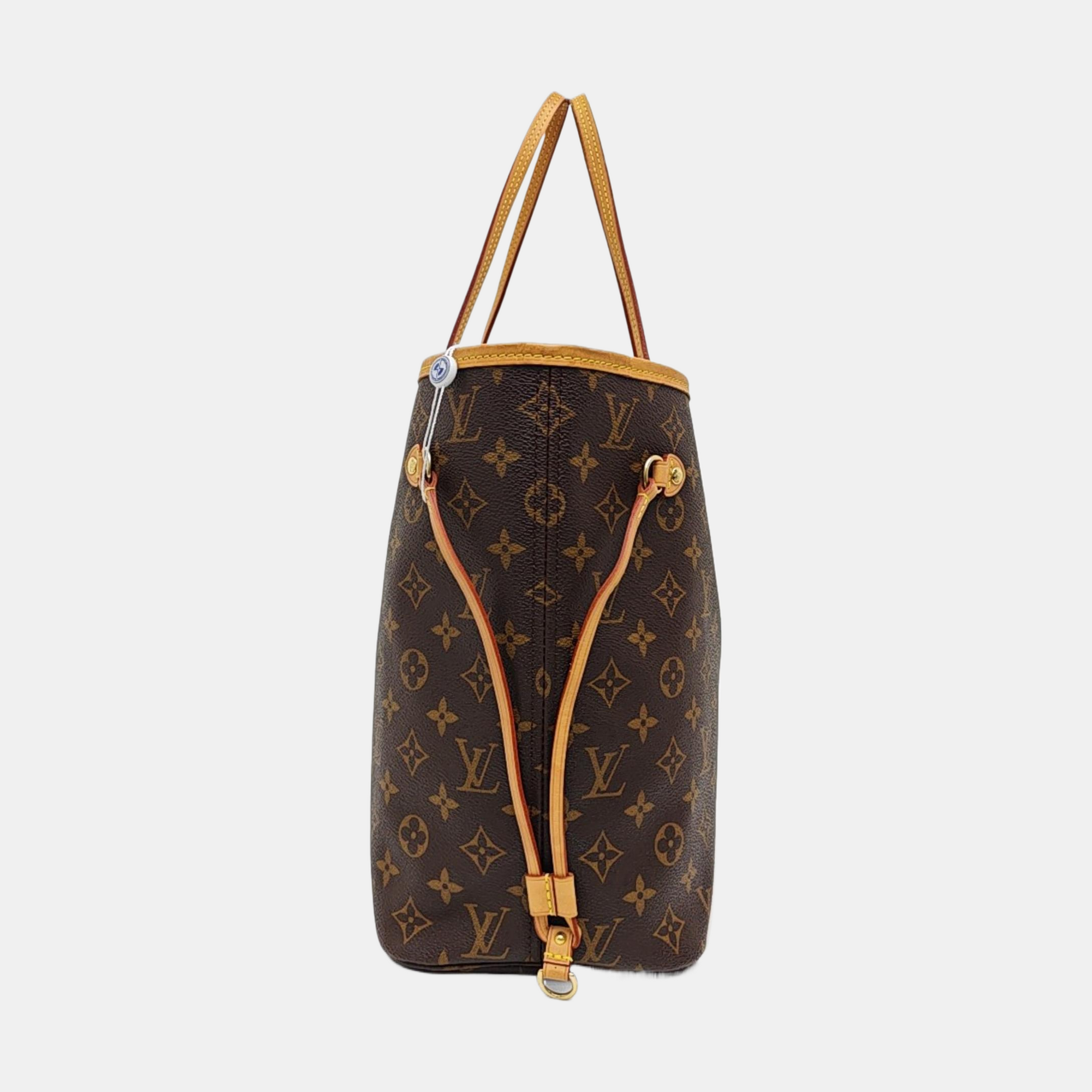 NEVERFULL MM Monogram Coated Canvas Brown