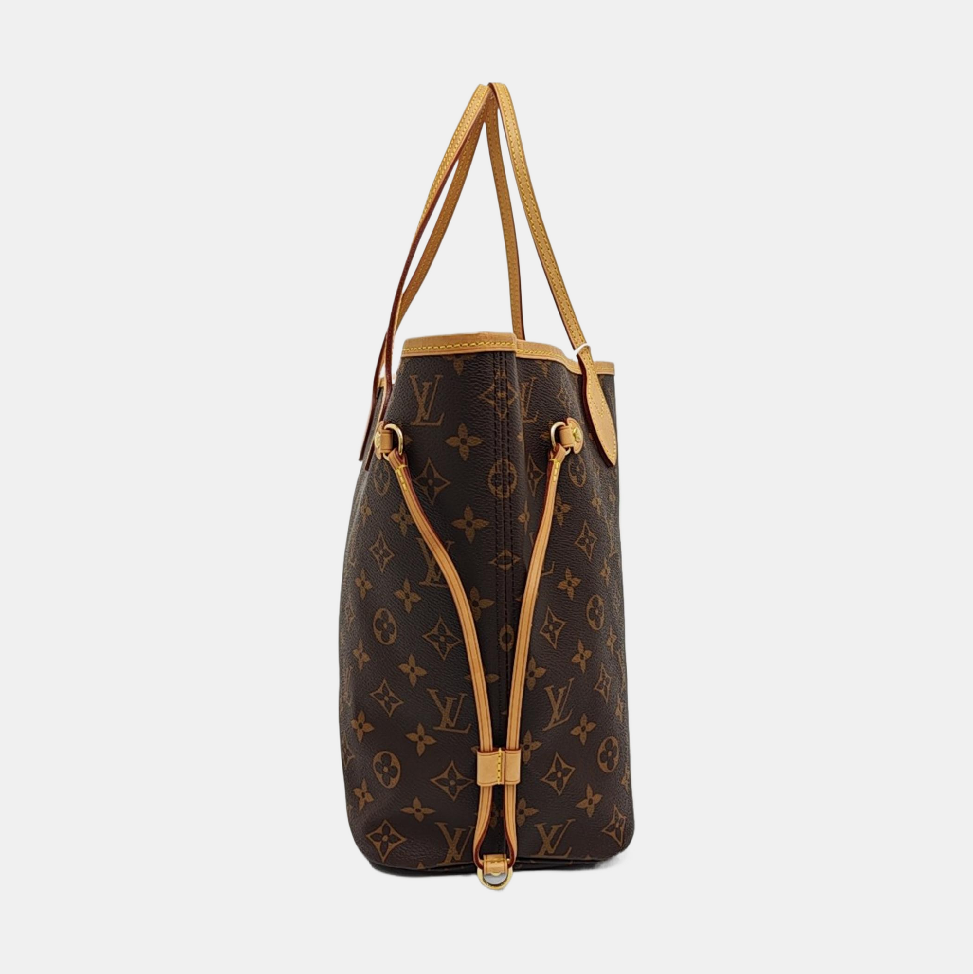 NEVERFULL MM Monogram Coated Canvas Brown