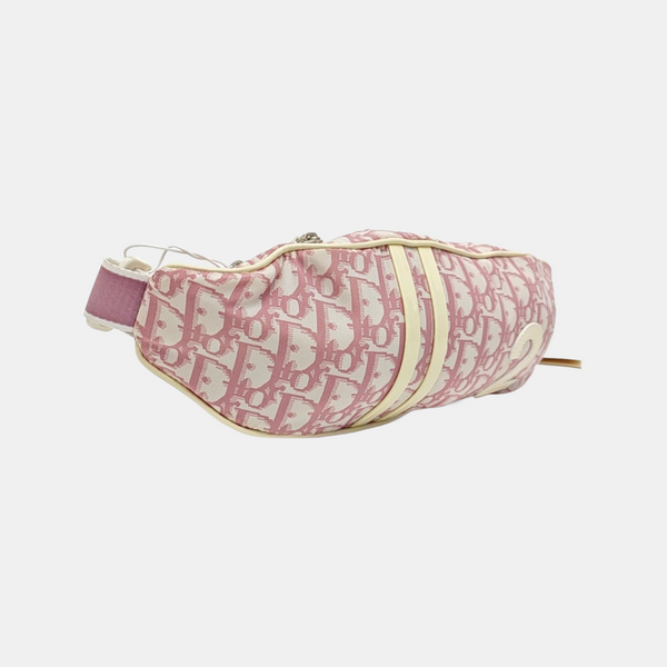Oblique Fabric Belt Bag Pink