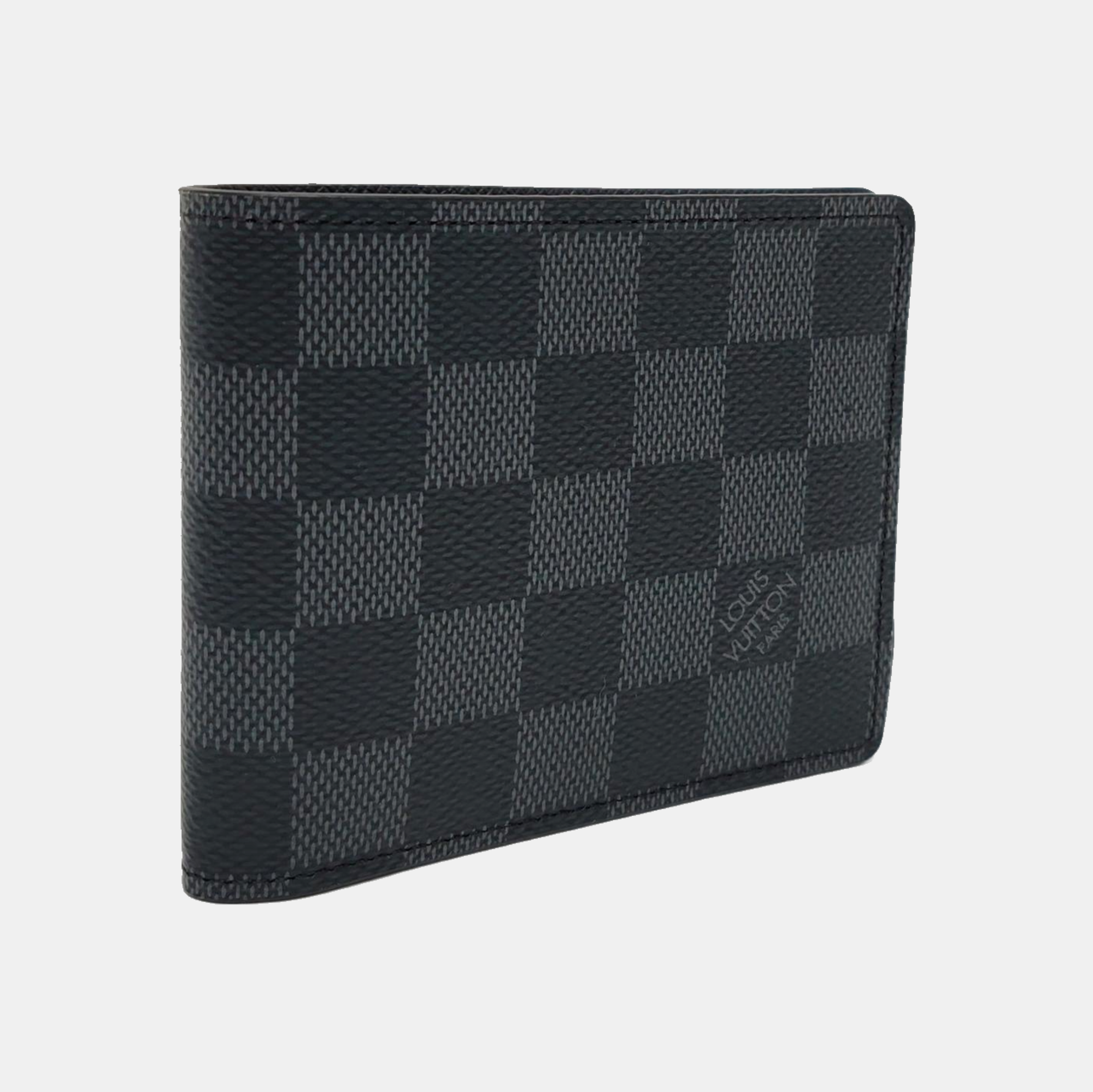 SLENDER Damier Graphite Coated Canvas Gray Wallet