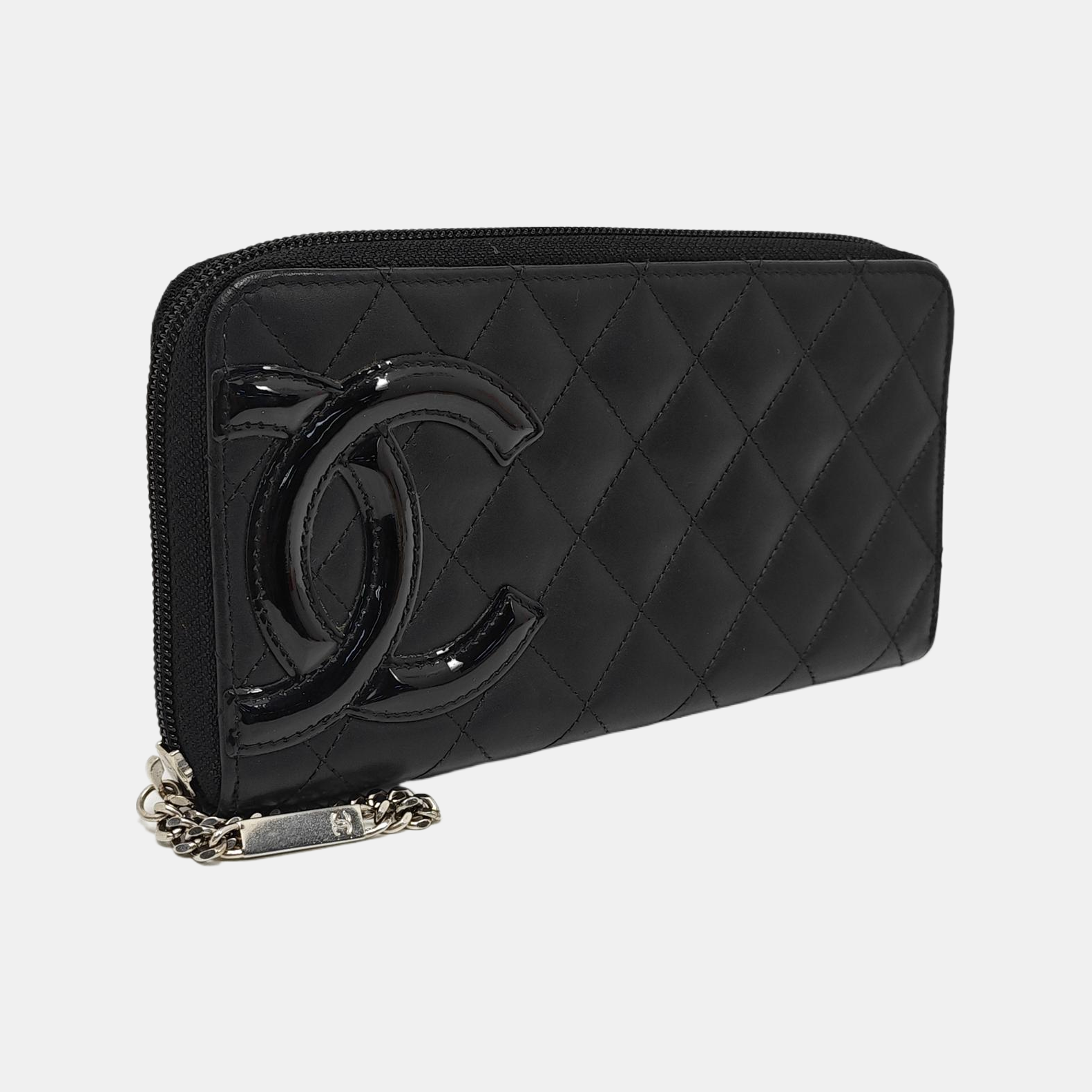 CAMBON Quilted Calfskin Black Wallet