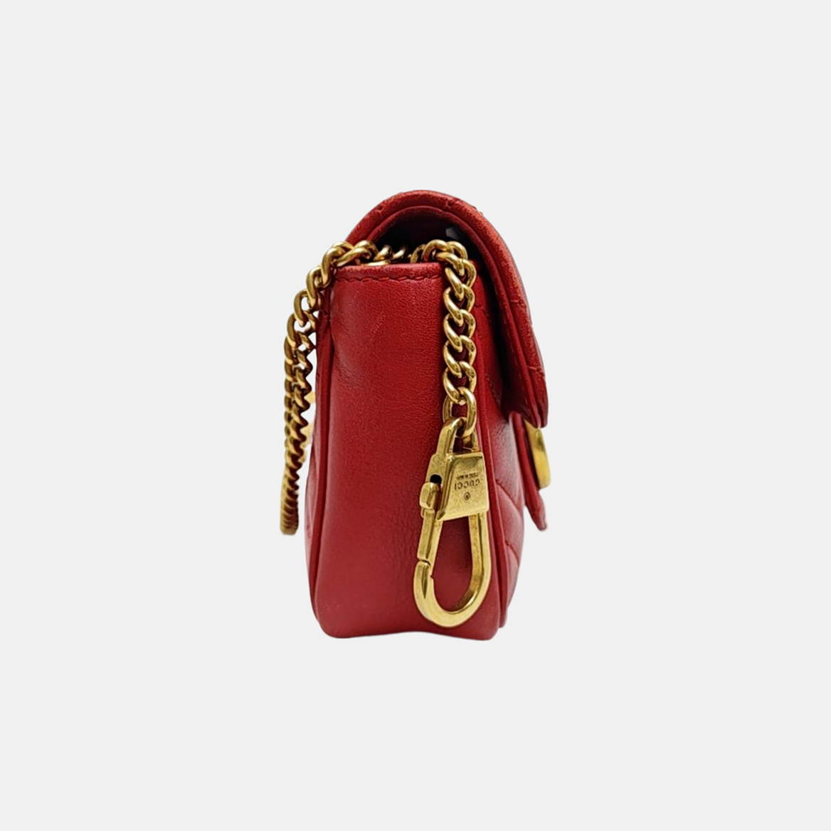 GG Marmont Mini Quilted Calfskin Red