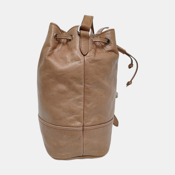 Calfskin Bucket Bag Brown