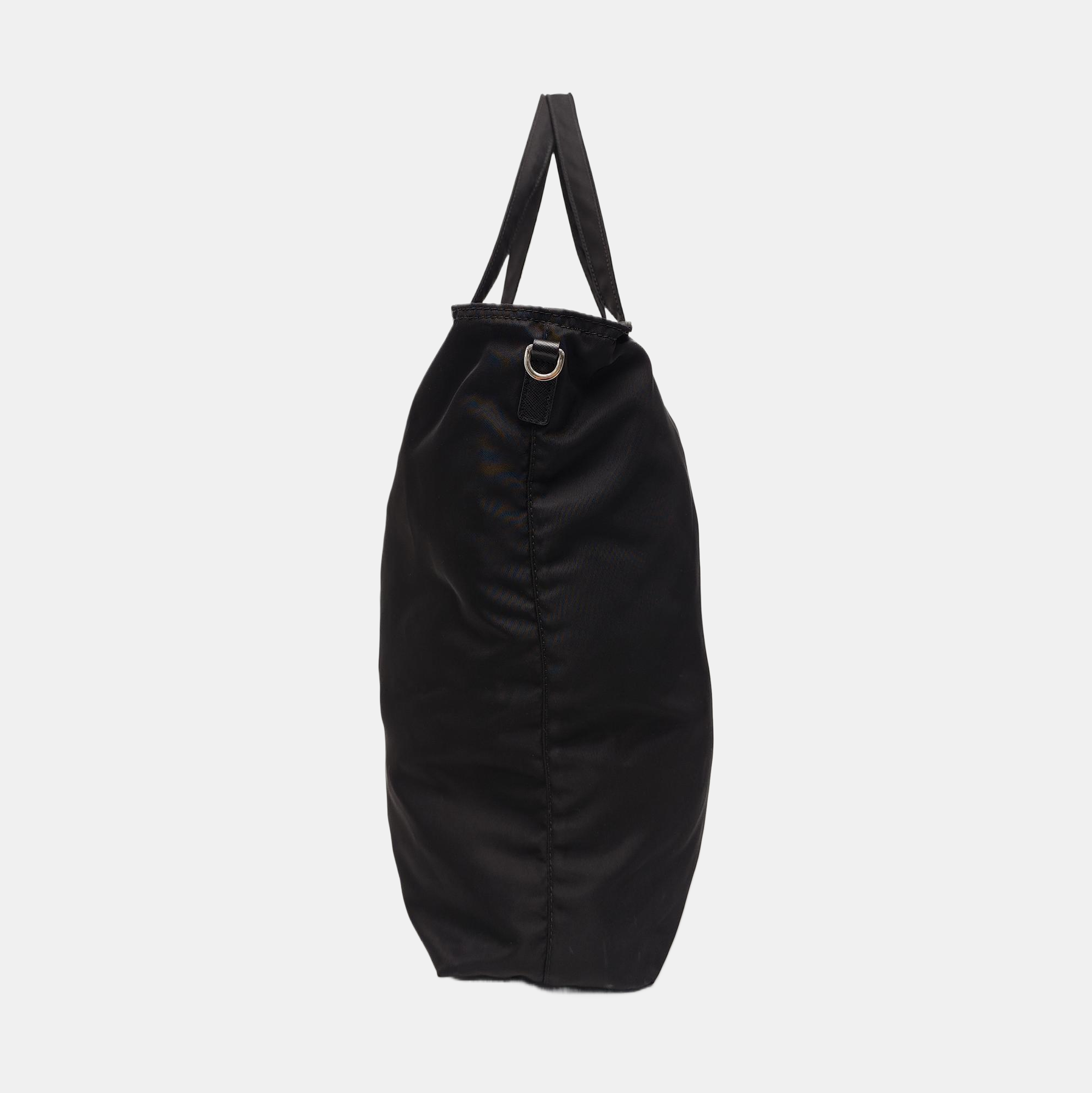 Nylon Shoulder Bag Black