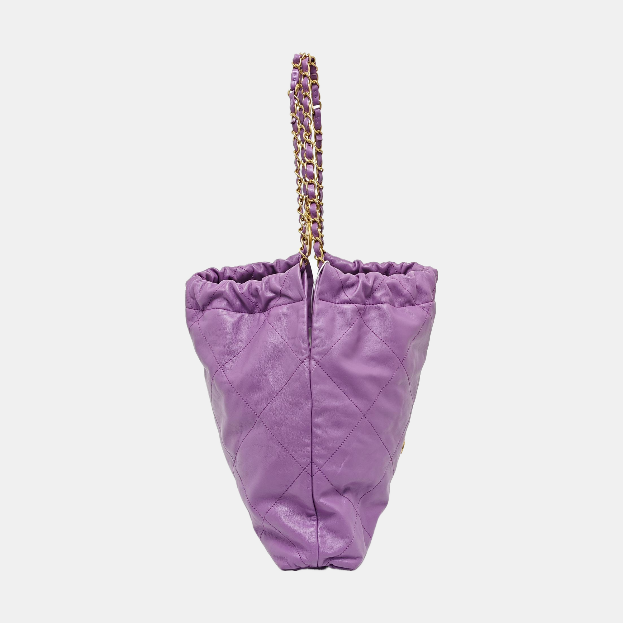 CHANEL 22 Medium Quilted Calfskin Purple