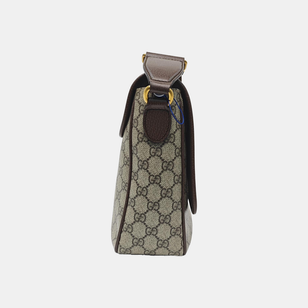 Ophidia Small Monogram Coated Canvas Beige