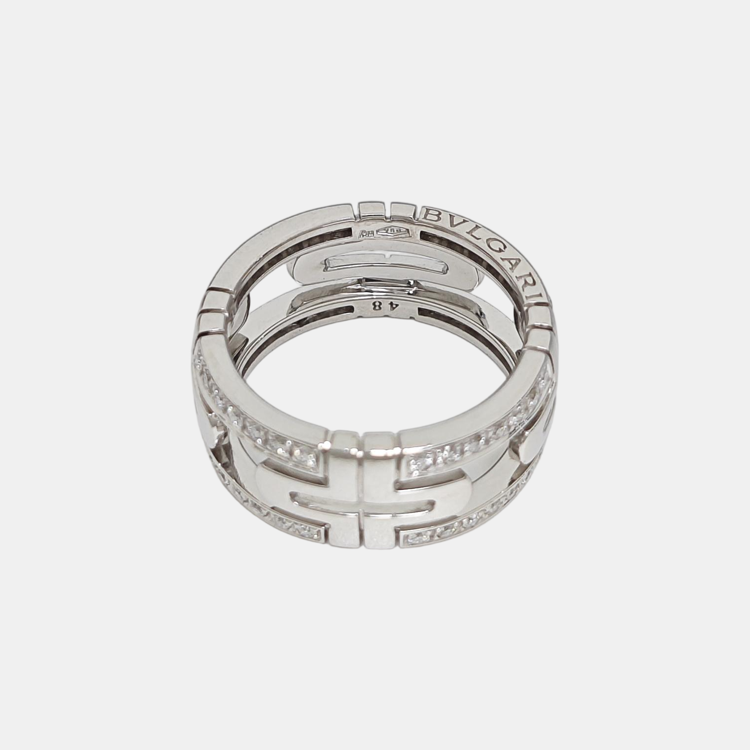 PARENTESI 18k White Gold Silver Ring EU 48