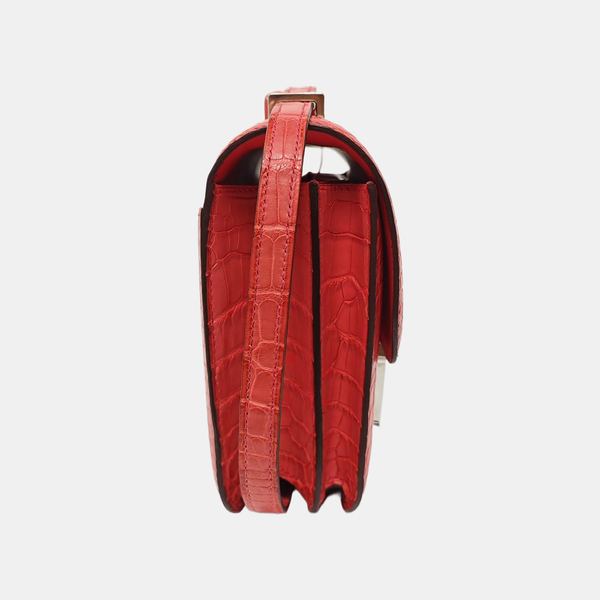 Constance 18 Matte Porosus Crocodile Red