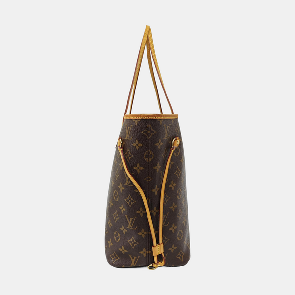 NEVERFULL MM Monogram Coated Canvas Brown