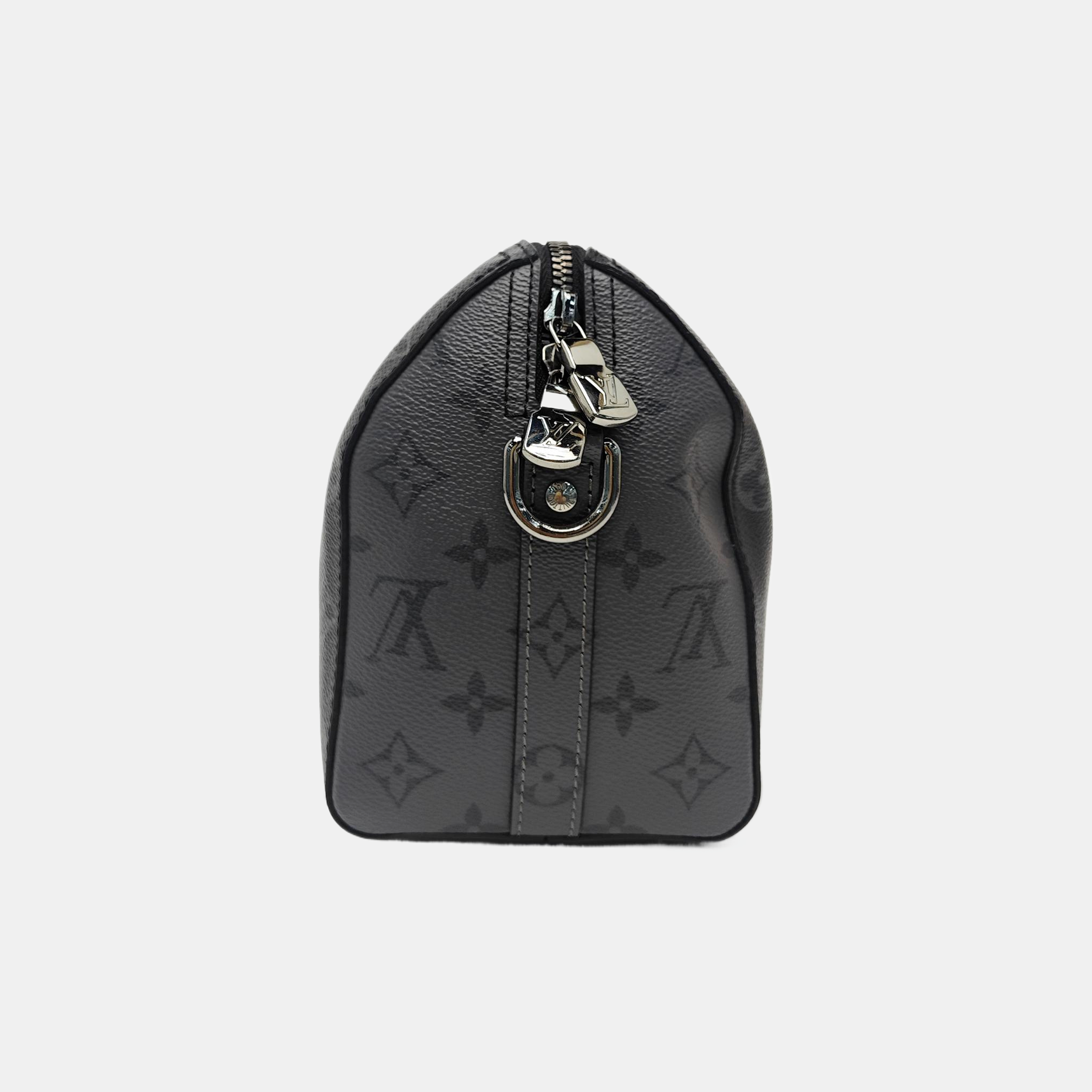 KEEPALL 25 Monogram Coated Canvas Black