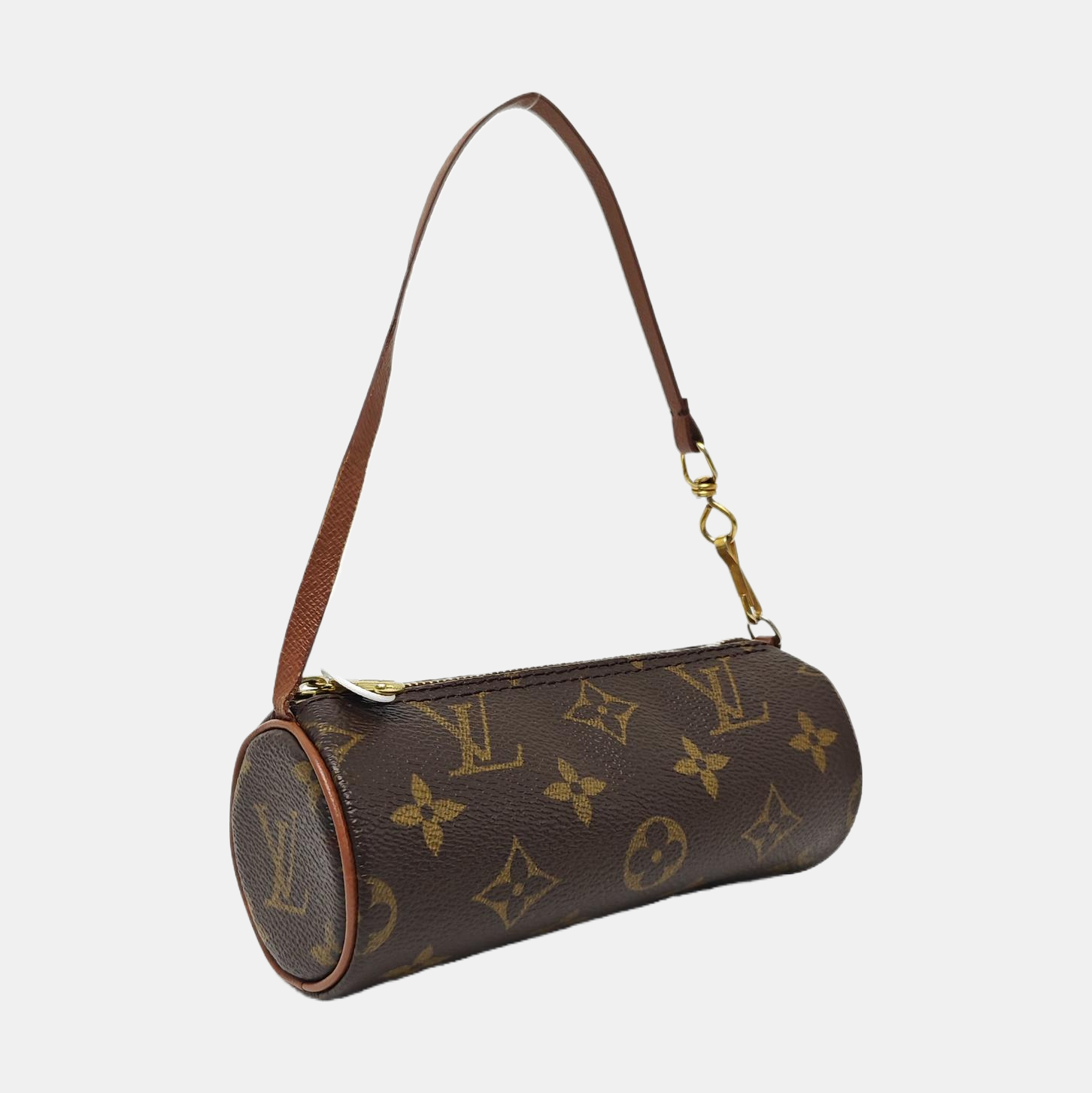 PAPILLON Mini Monogram Coated Canvas Brown