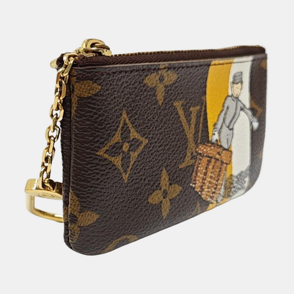 Monogram Coated Canvas Key Pouch Brown