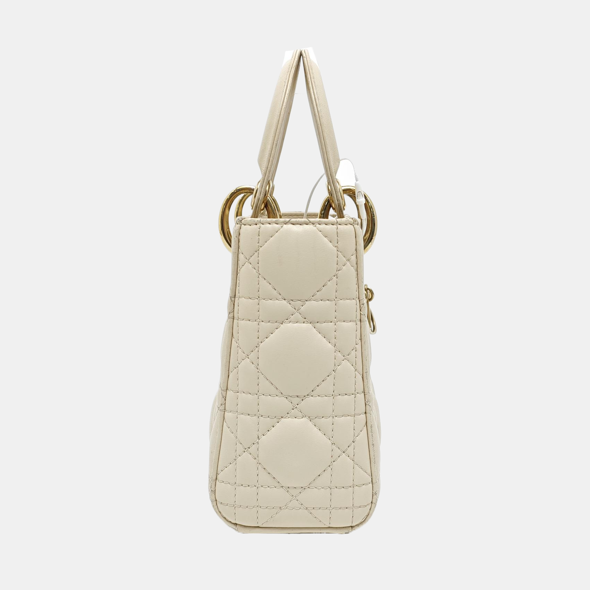 Lady Dior Mini Cannage Lambskin White