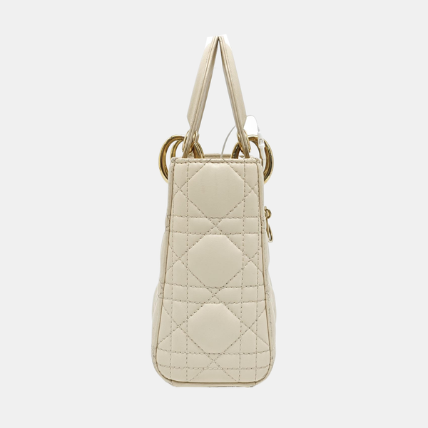 Lady Dior Mini Cannage Lambskin White
