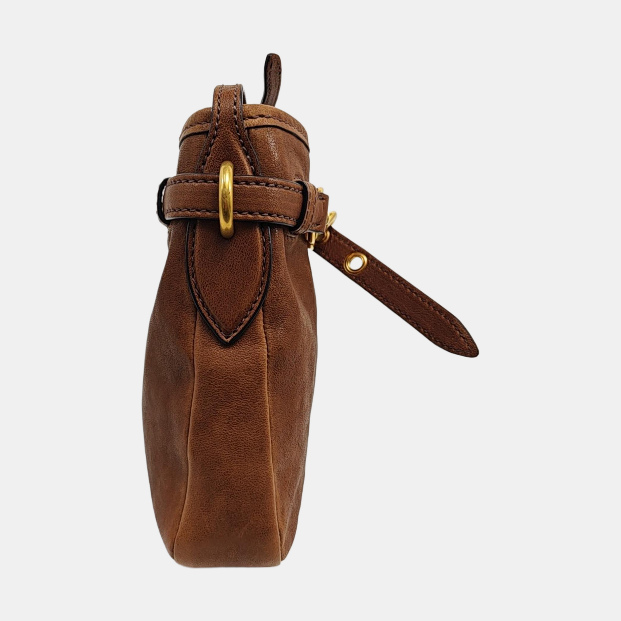 Lambskin Bucket Bag Brown