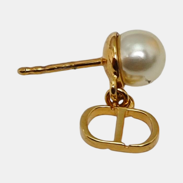 Dior Tribales Metal White Stud Earrings
