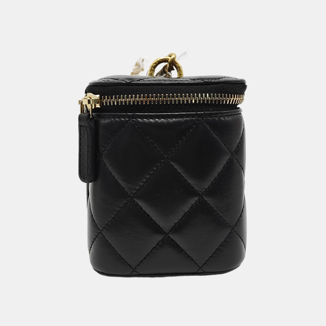 VANITY CASE Small Quilted Lambskin Black