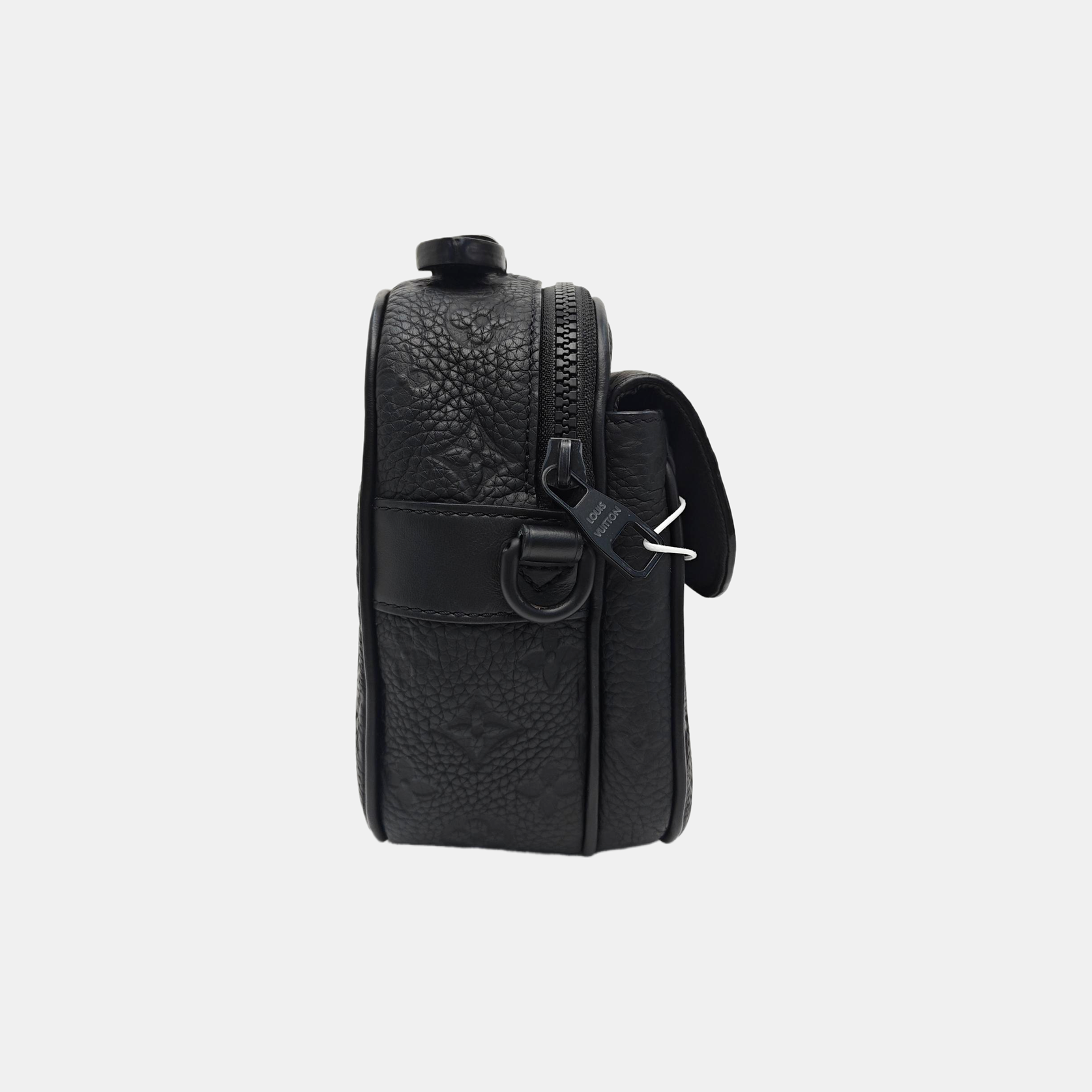 S LOCK Monogram Calfskin Black