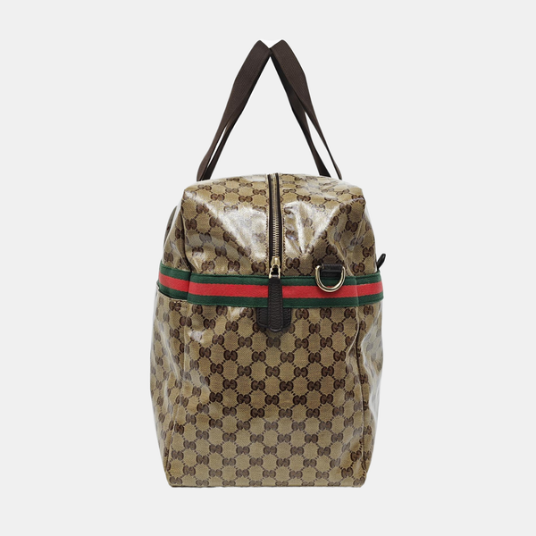 Monogram Coated Canvas Top Handle Bag Brown
