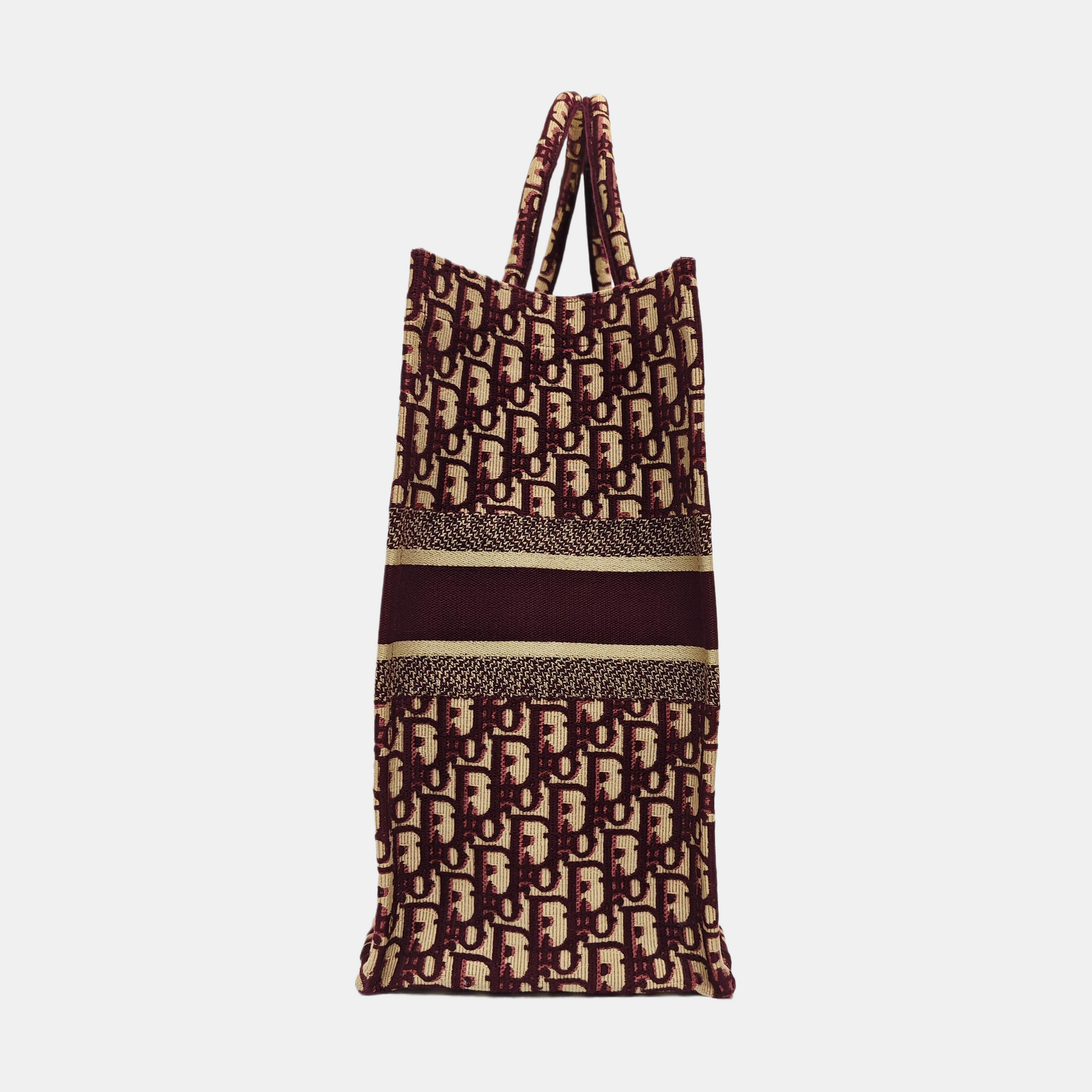 Book Tote Large Oblique Canvas Red