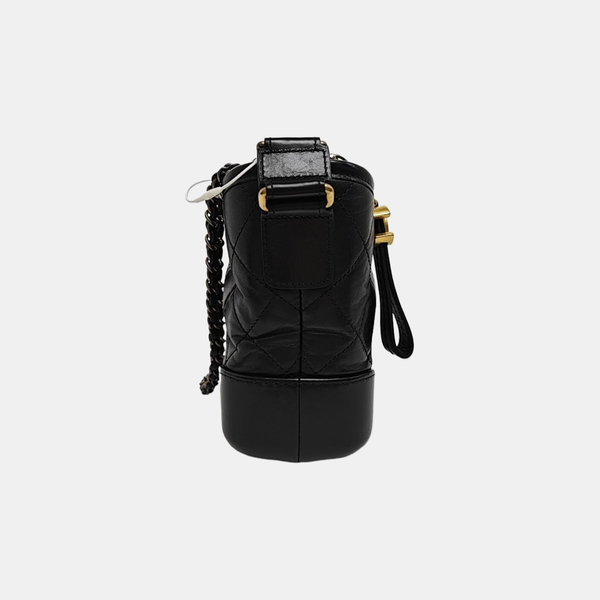 GABRIELLE Small Quilted Vintage Calf Black