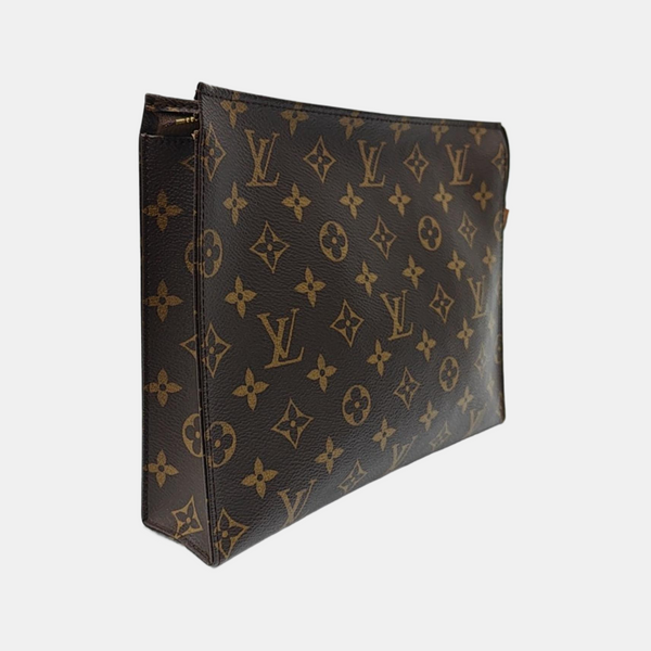 TOILET POCKET 26 Monogram Coated Canvas Brown