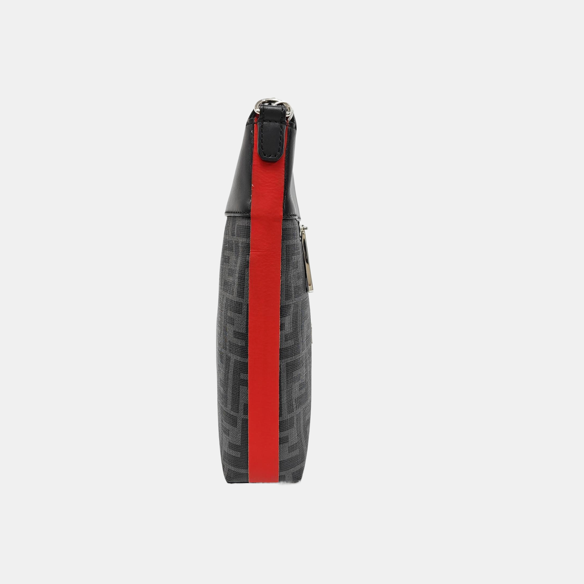 Coated Canvas Shoulder Bag Gray