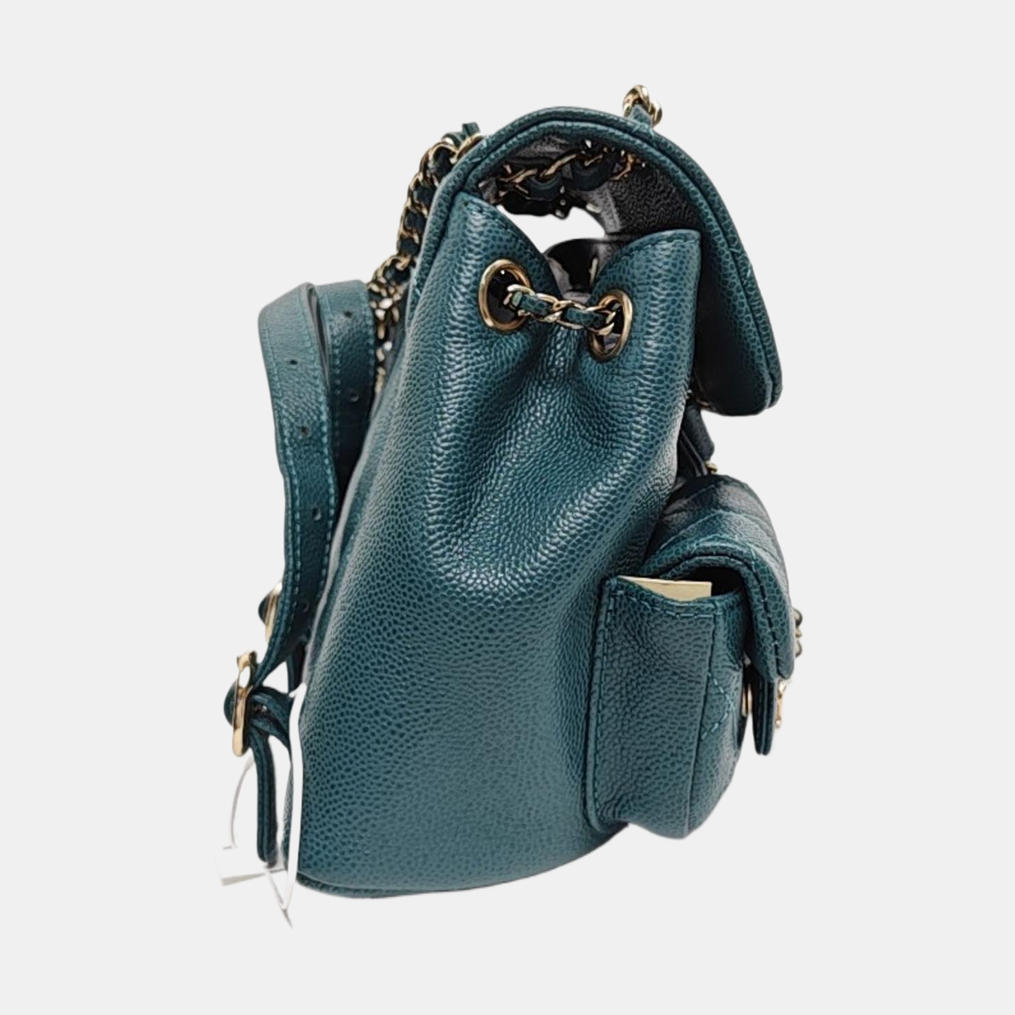 DUMA Small Quilted Grained Calfskin Green