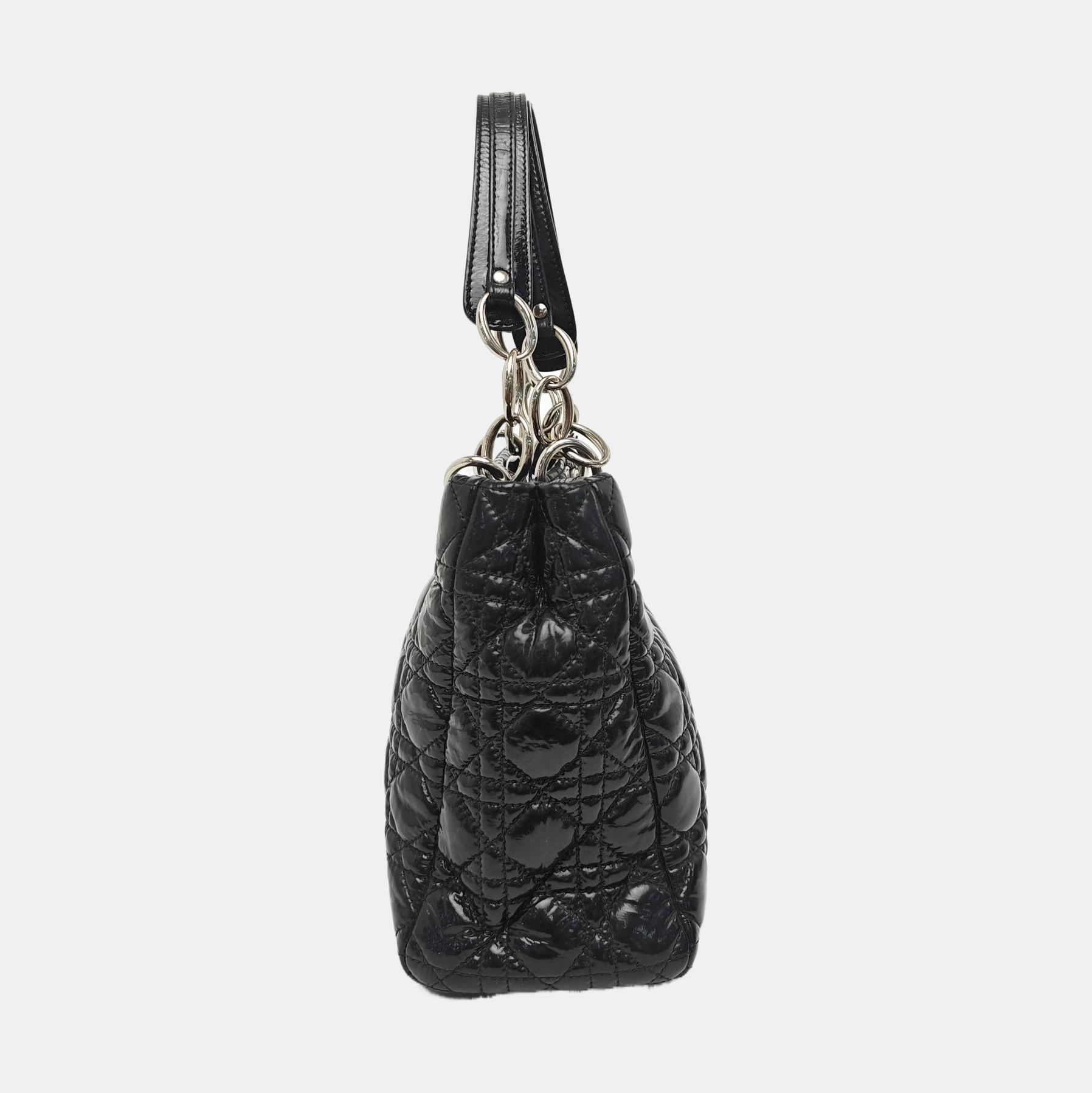 Dior Soft Cannage Patent Leather Black