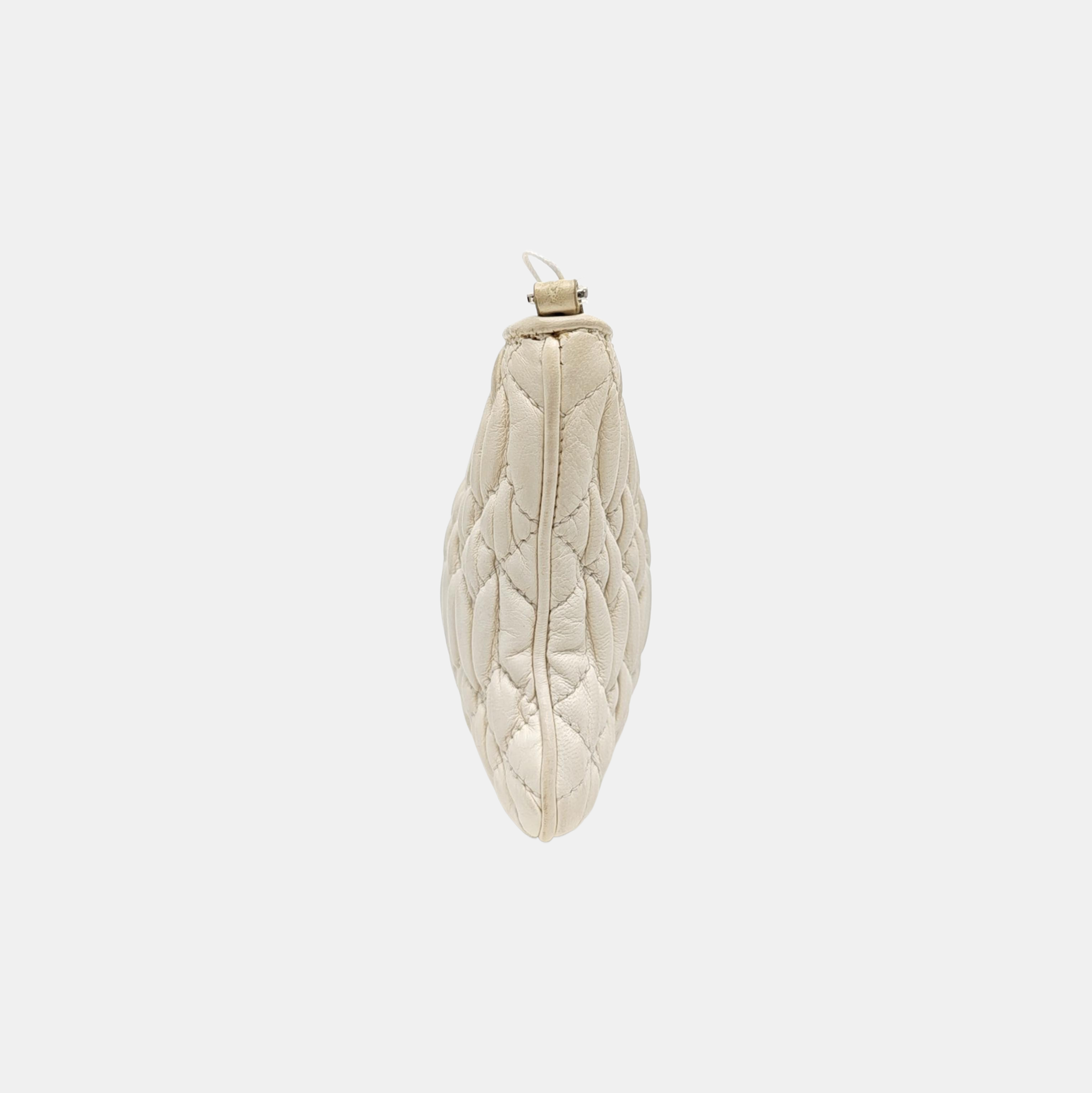 Matelassé Quilted Lambskin White