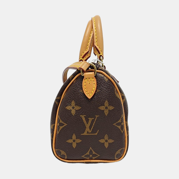 SPEEDY Nano Monogram Coated Canvas Brown