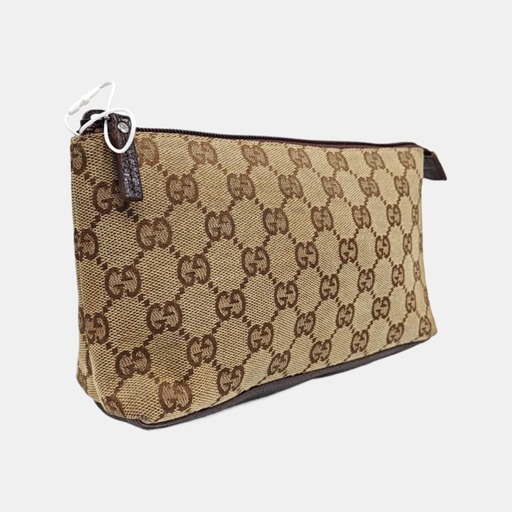 Monogram Canvas Clutch Brown