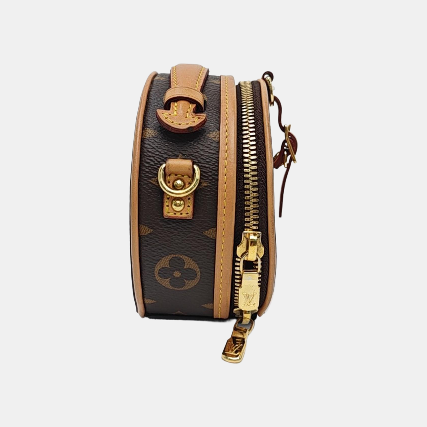 BOITE CHAPEAU Mini Monogram Coated Canvas Brown