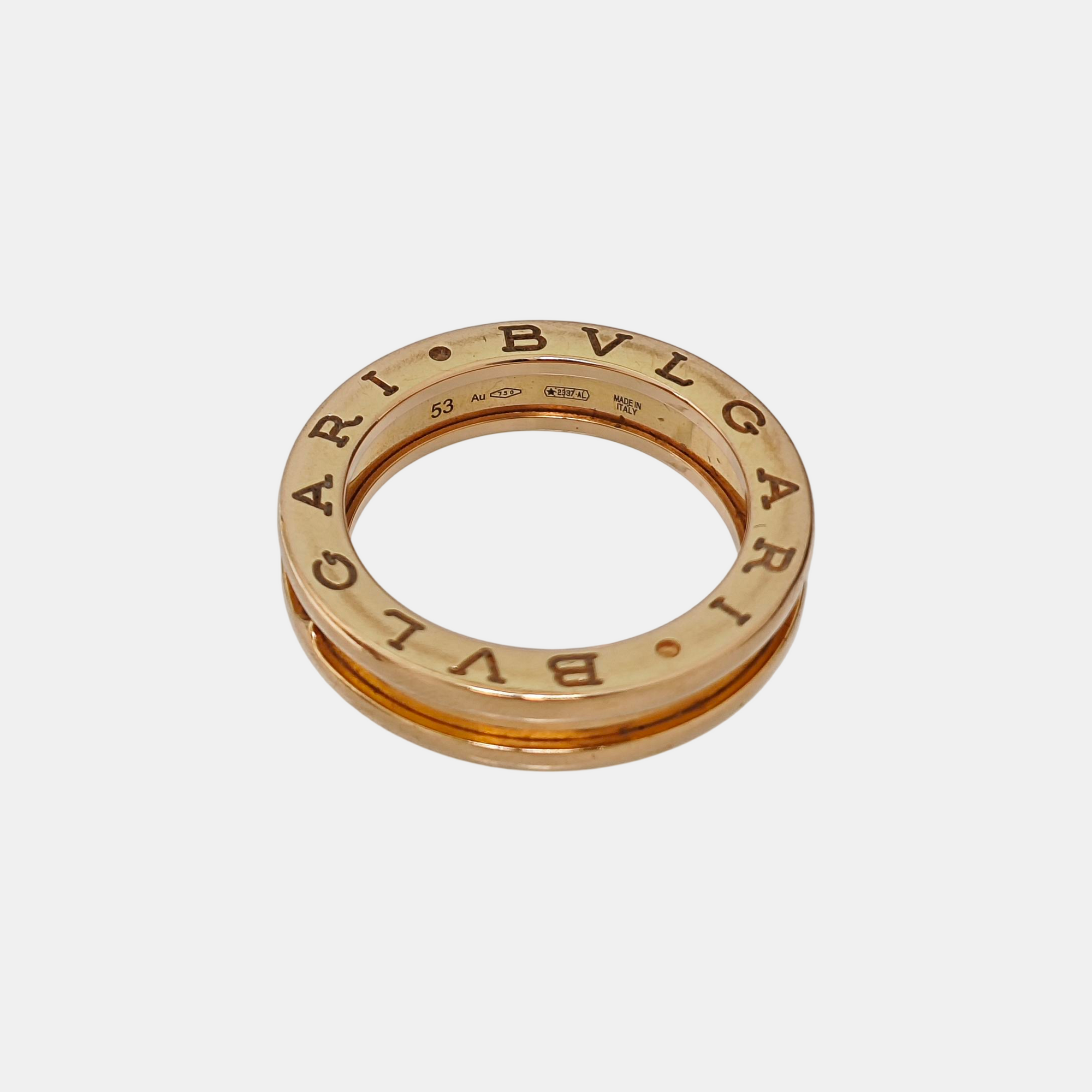 B.ZERO1 18k Rose Gold Ring EU 53