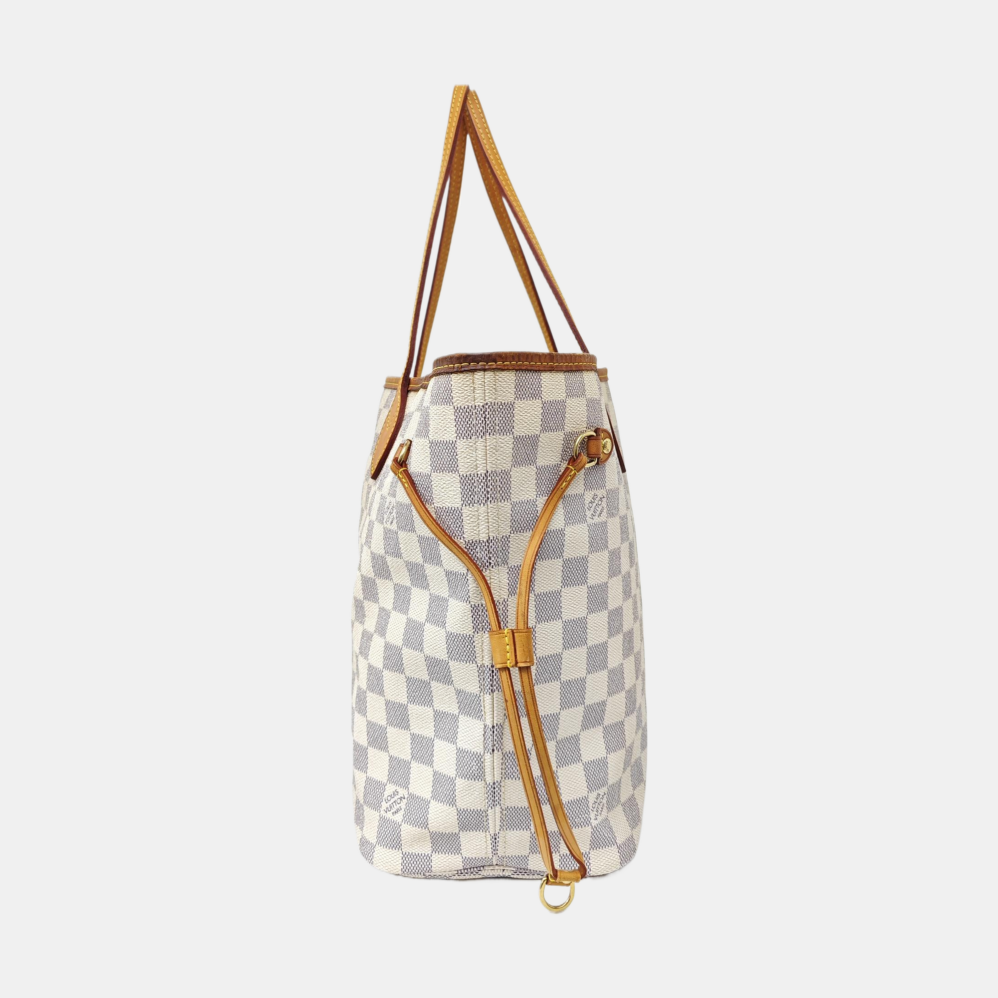 NEVERFULL MM Damier Azur Coated Canvas Beige