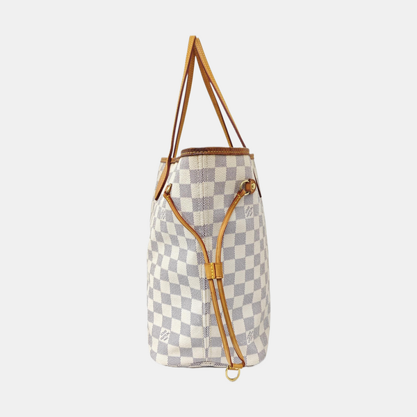 NEVERFULL MM Damier Azur Coated Canvas Beige