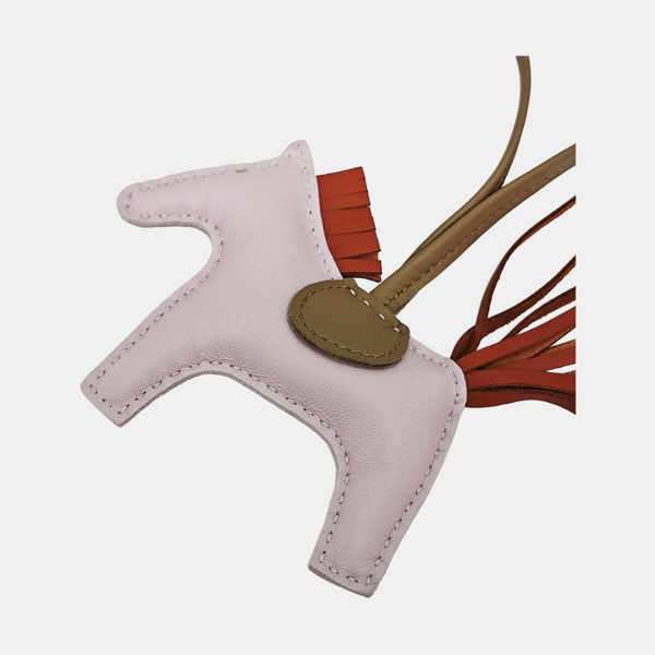 Leather Bag Charm Red