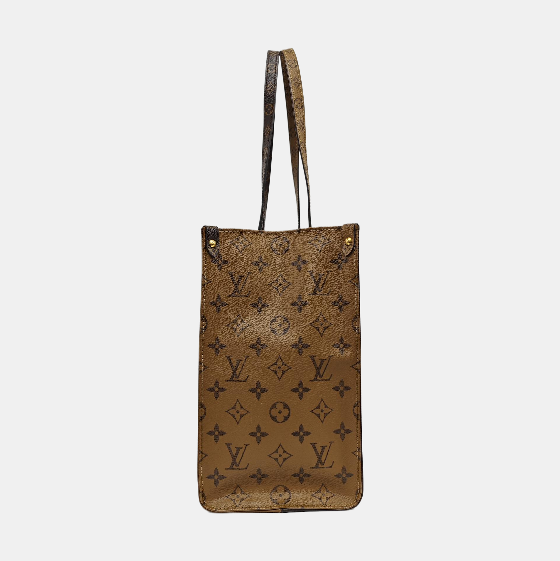 Authenticated pre-owned  ONTHEGO MM Monogram Coated Canvas Brown - Tote Bag at Looply