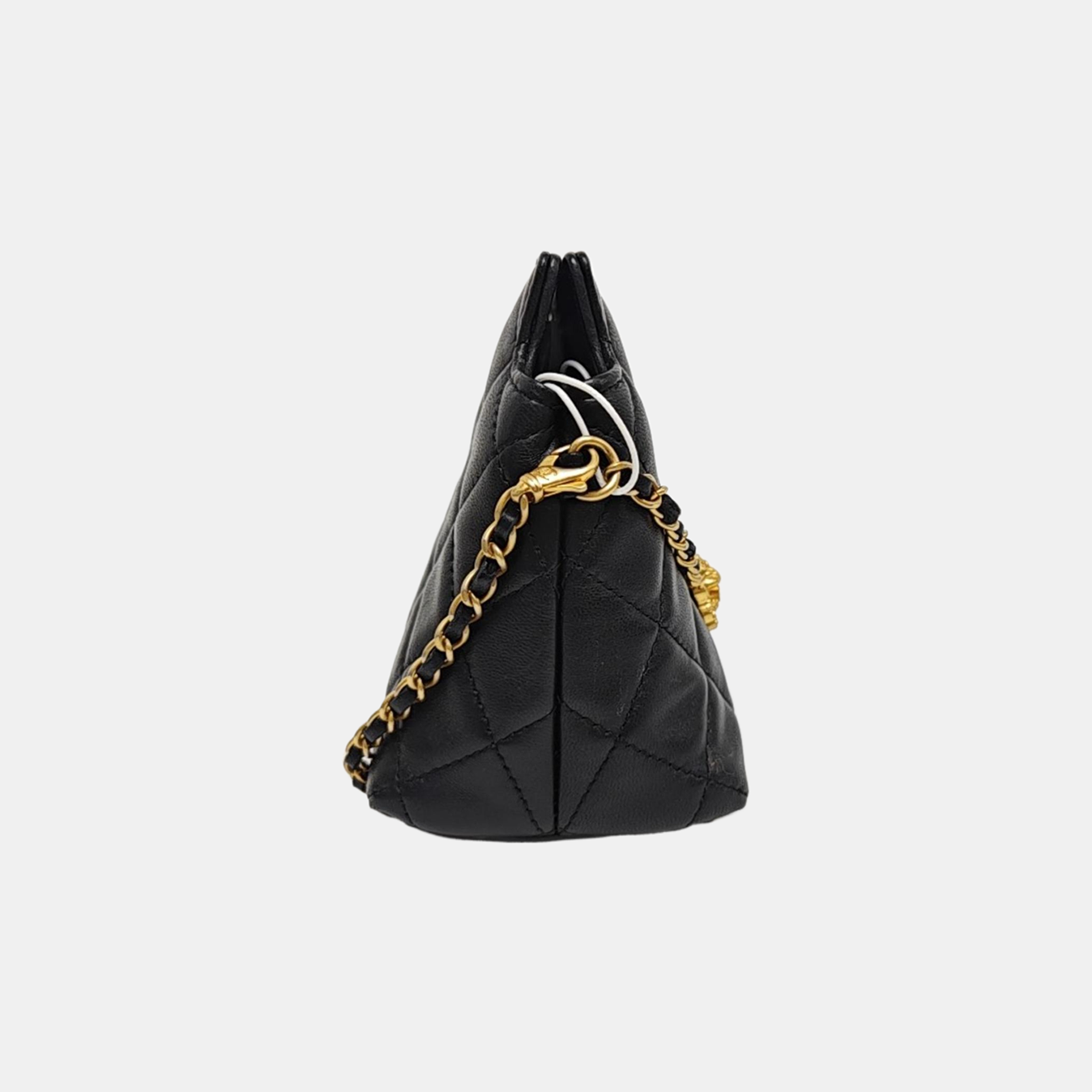 Quilted Lambskin Shoulder Bag Black