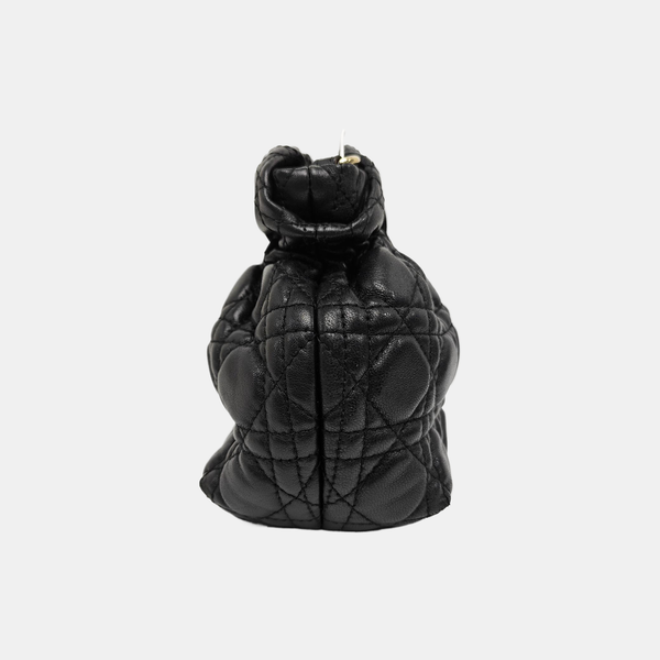 Cannage Lambskin Top Handle Bag Black