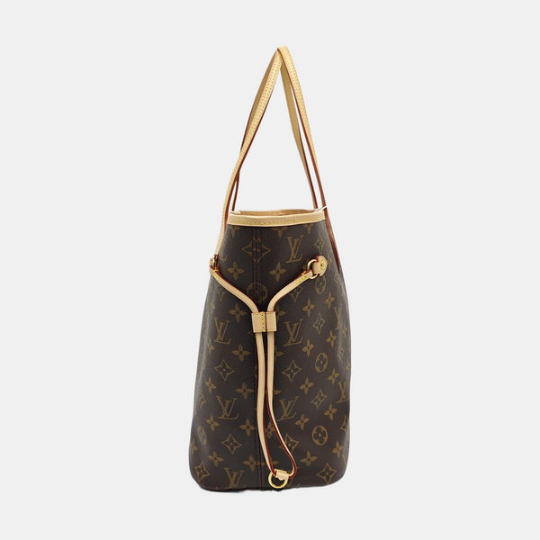 NEVERFULL MM Monogram Coated Canvas Brown