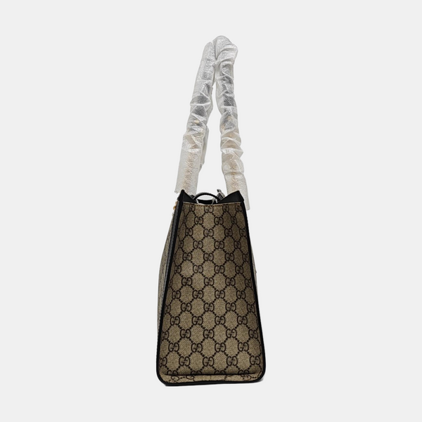 Padlock Medium Monogram Coated Canvas Beige