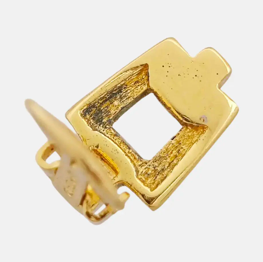 Metal Gold Clip On Earrings