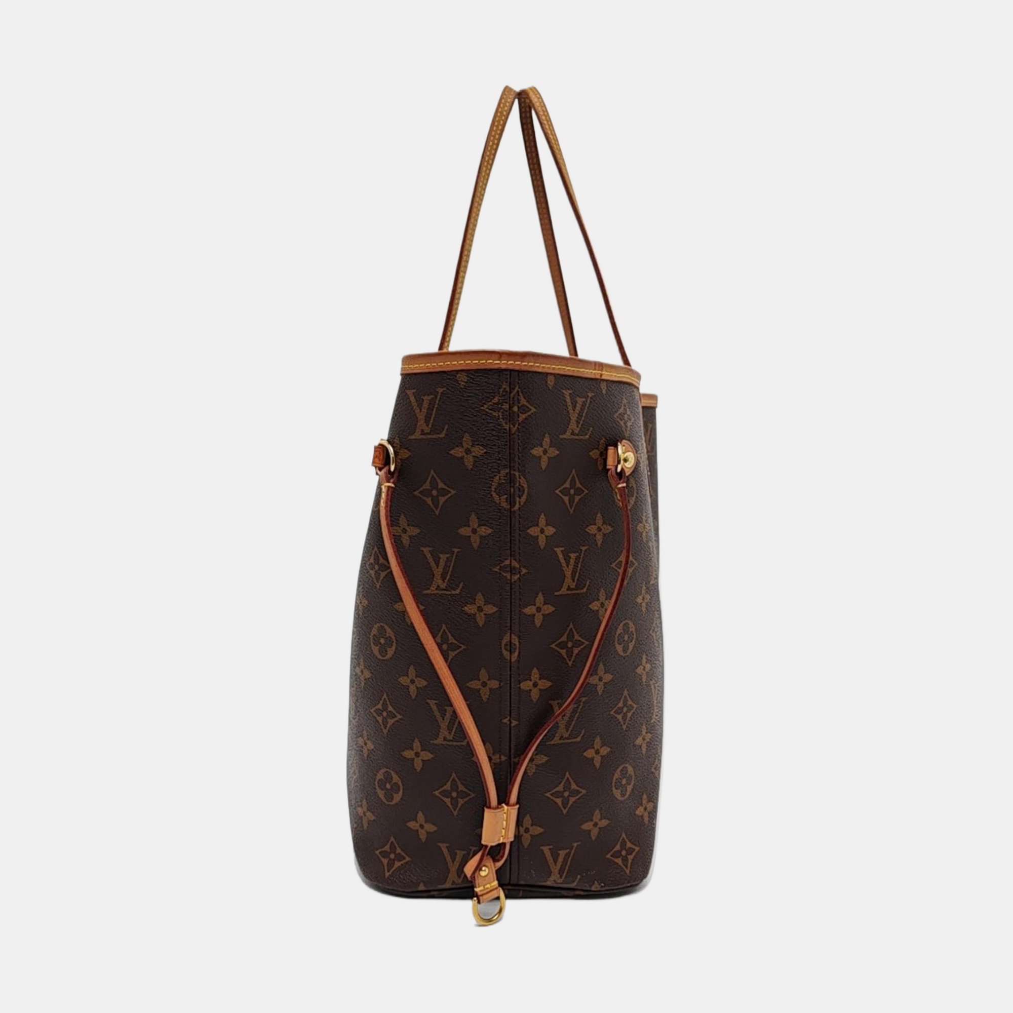 NEVERFULL MM Monogram Coated Canvas Brown