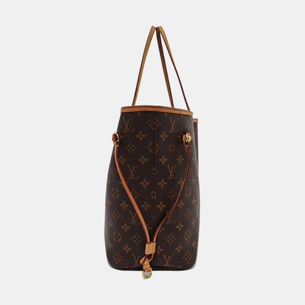 NEVERFULL MM Monogram Coated Canvas Brown