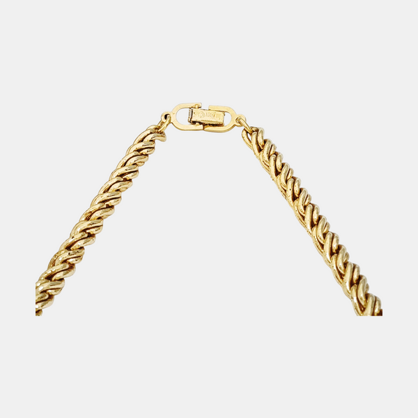Twist Round Metal Gold Necklace
