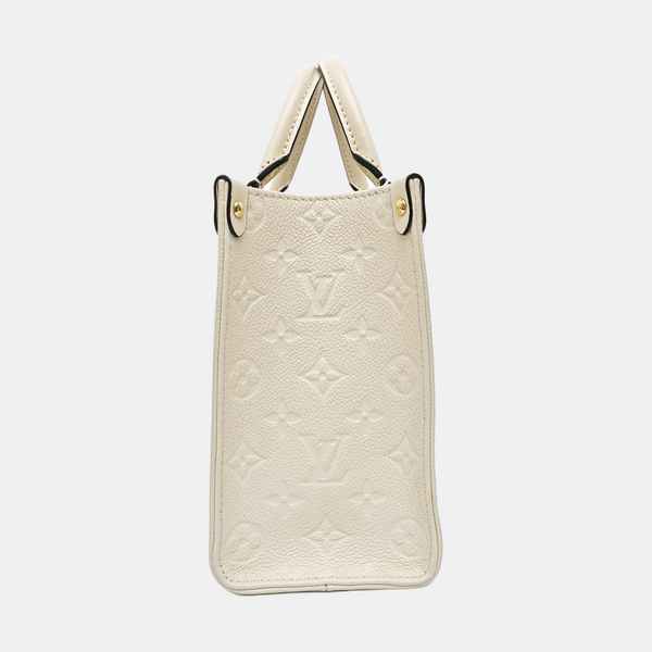 ONTHEGO PM Monogram Calfskin Beige