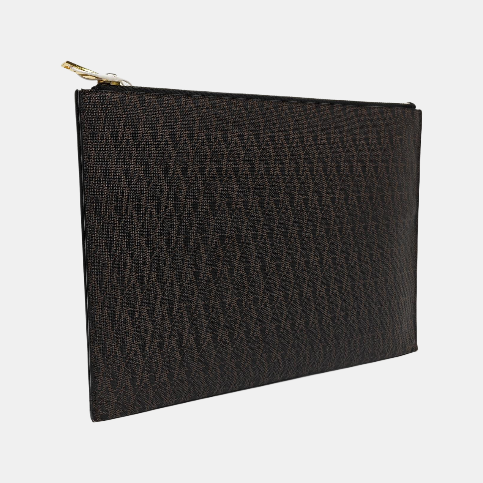 Coated Canvas Clutch Black