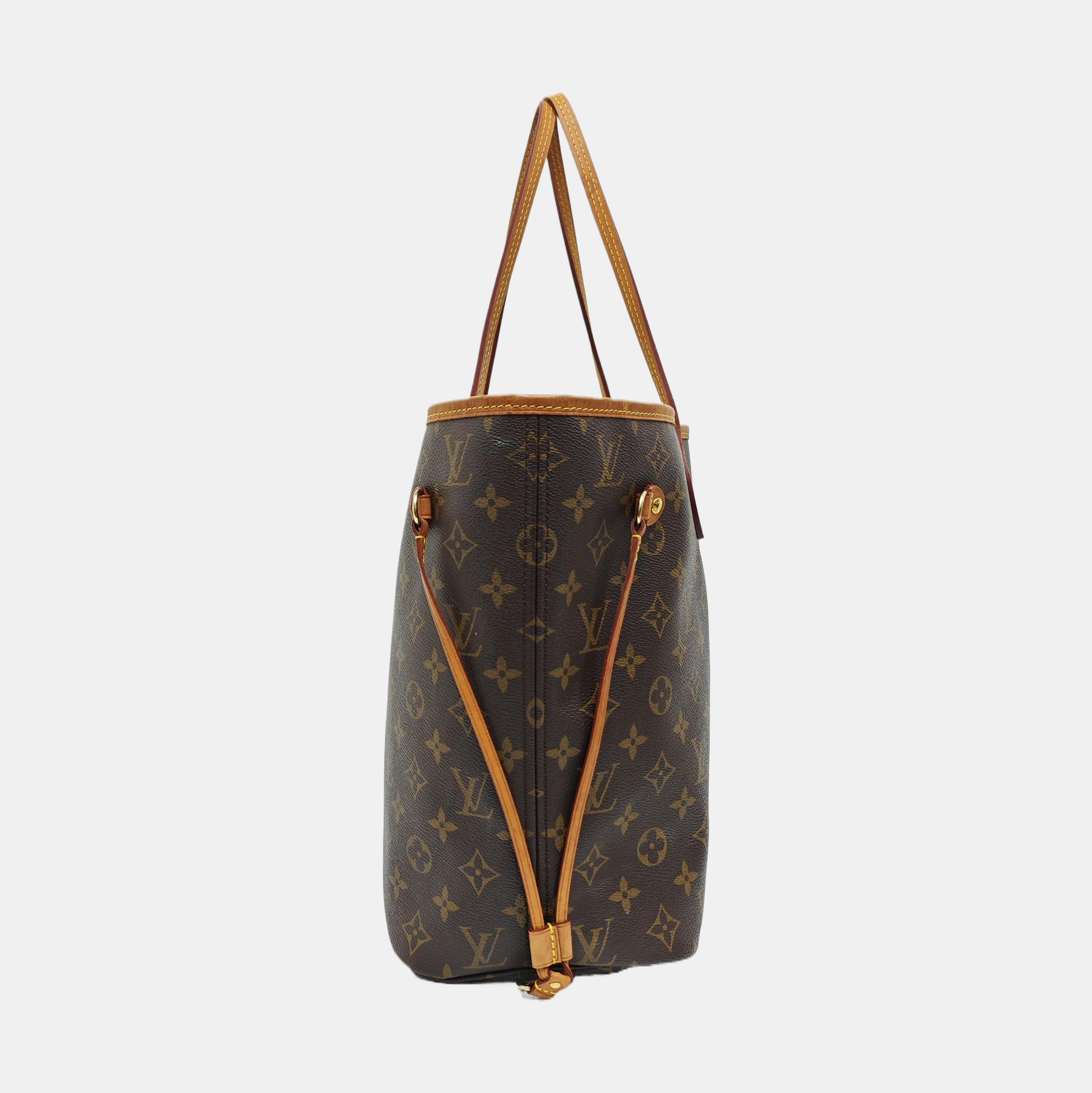 NEVERFULL MM Monogram Coated Canvas Brown