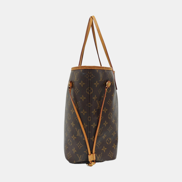 NEVERFULL MM Monogram Coated Canvas Brown